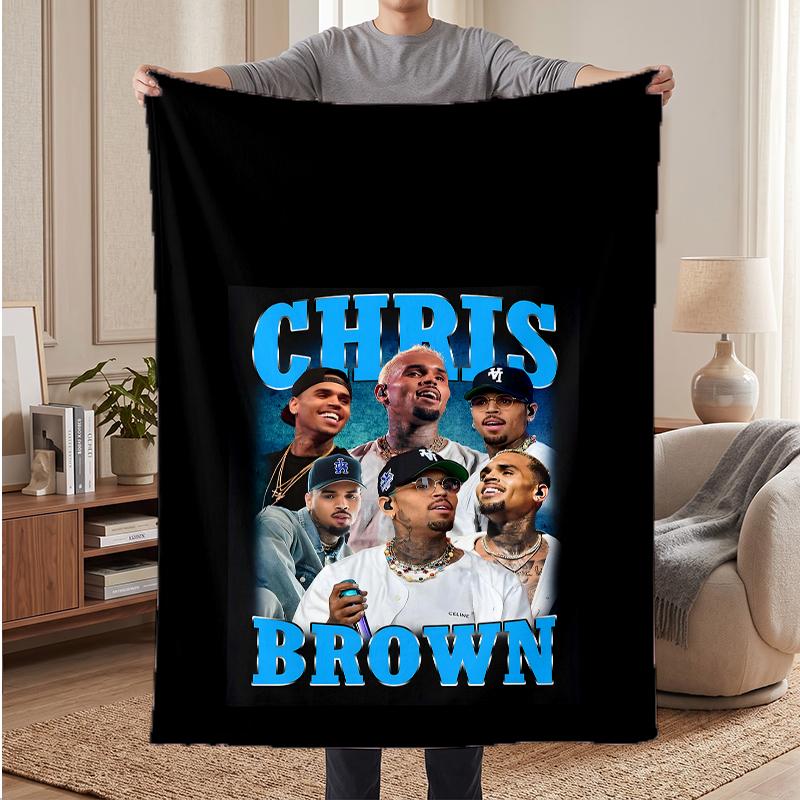 Chris Brown Soft Warm Flannel Blankets Comfortable Blanket for Home Decoration Gifting