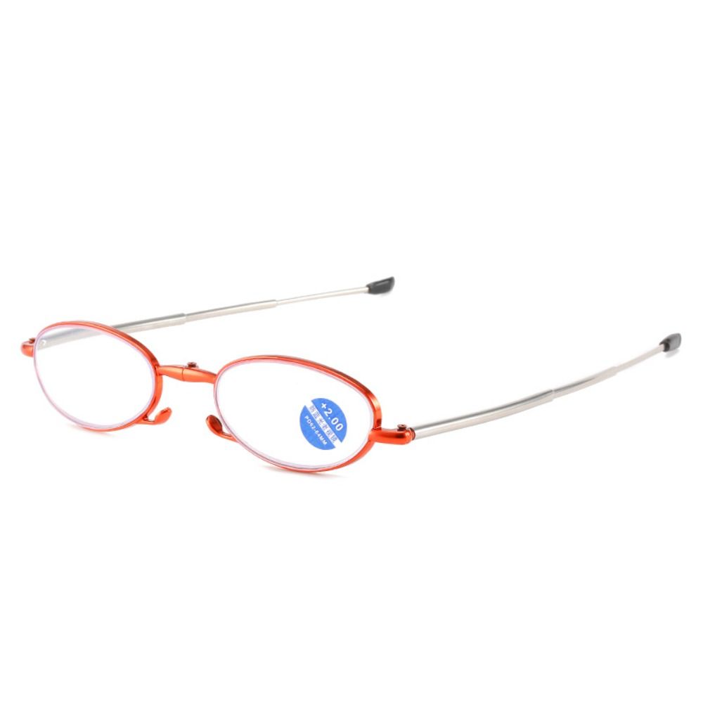 Ultra Light Resin Reading Glasses Anti Blue Light Telescopic Legs Metal Frame Folding Eyewear for Women Men Elderly