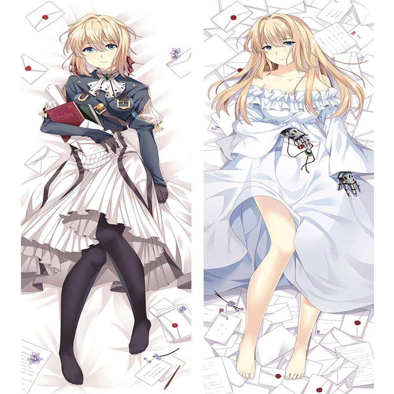 

60x180 см аниме фиолетовый Evergarden Dakimakura чехол милая обнимающая наволочка для тела Otaku Moegirl постельные принадлежности подушка украшение комнаты подушка
