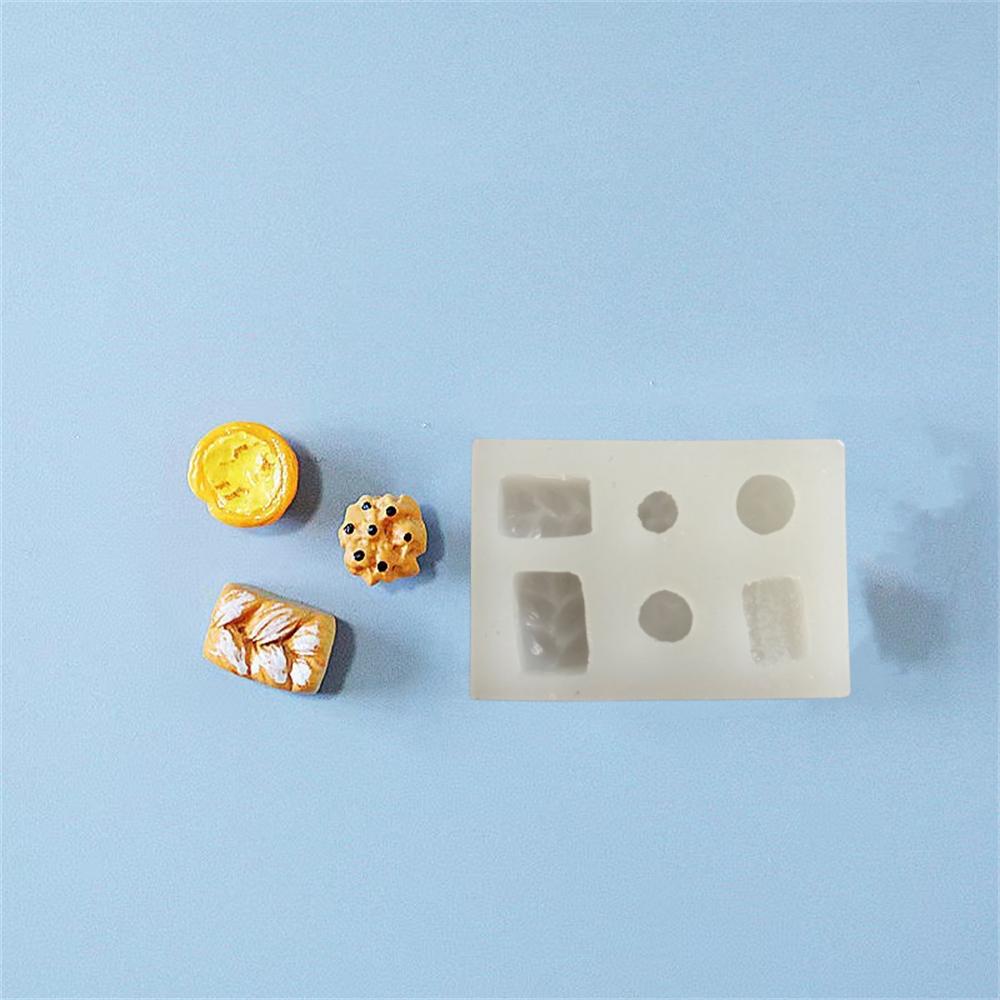 3D Simulation Cake Silicone Mold Waffle Croissant Biscuit Baking Mold DIY Scented Candle Mould Resin Molds Cake Decorating Tools