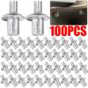 100/10PCS Hammer Drive Expansion Rivets Expansion Aluminum Nail Head Piercing Knock Type Small Tapping Screws Fasteners Rivet