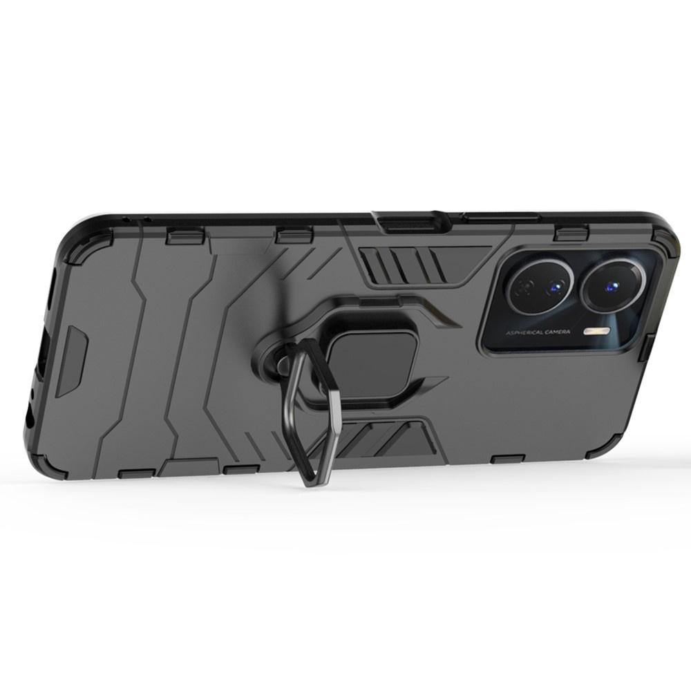 Case for Vivo Y16 4G, Kickstand Ring, black