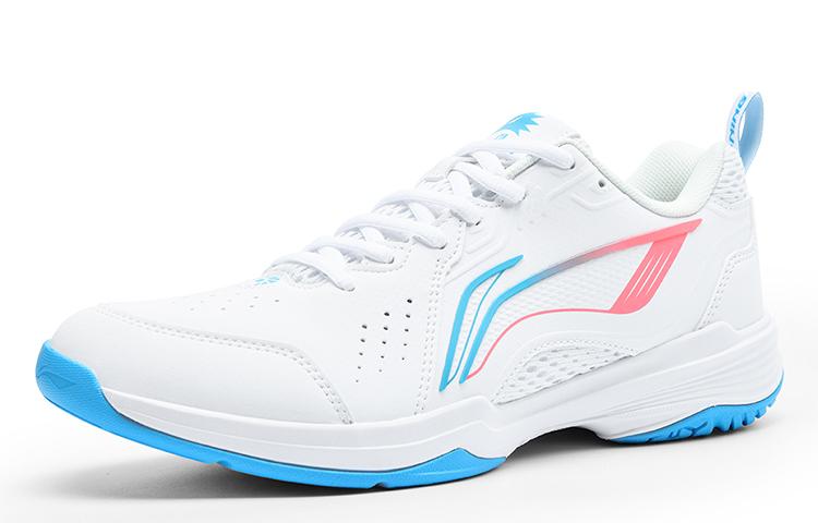 Li Ning Flying Eagle Breathable Badminton Shoes Unisex White Blue AYTU001-2