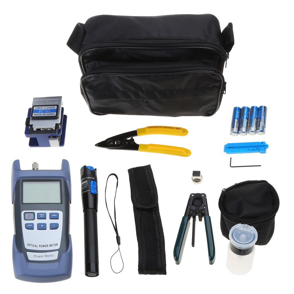 FTTH Optical Fiber Tool Kits Practical Fiber Cold Connection Tool FC-6S Fiber Cleaver Optical Power Meter Bag Hand Tools