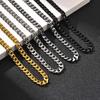 Vnox Classic Cuban Chain Necklace for Men Women, Basic Stainless Steel Link Chain Chokers, Solid Metal Collar Chain Wholesale