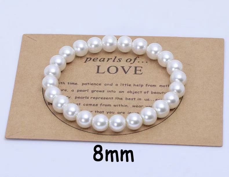 High-quality Resin Imitation Pearl Beaded Stacked Bracelets for Women Temperament Bride Bridesmaid Wedding Accessory Jewelry