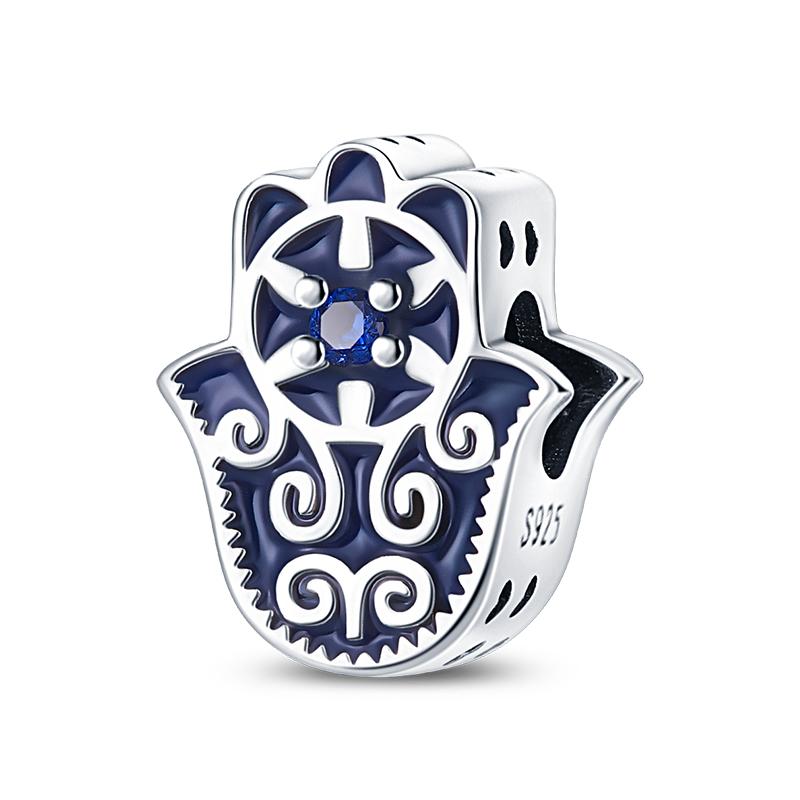 Genuine copper Classic Palm Devils Eye Charm Bead Charms Bead Charms Ideal For Women Male Compatible With 3mm Authentic Bracelets Fine Do It Yourself