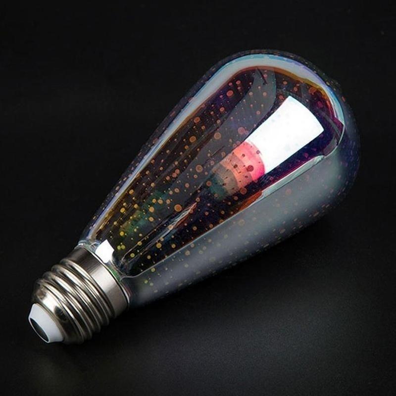 3D Fireworks E27 G80/G95/G125 LED Retro Vintage Edison Fairy Lighting Bulb Lamp