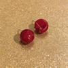 Open Smile Cherry-Flavored Pearls-like Earrings - New Design for The New Year - Festive and Retro Style - Slimming Effect - Versatile Accessories