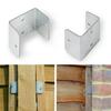 Fence Panel Clip 44mm Galvanised Steel Bracket Holder  Post Support 2PK