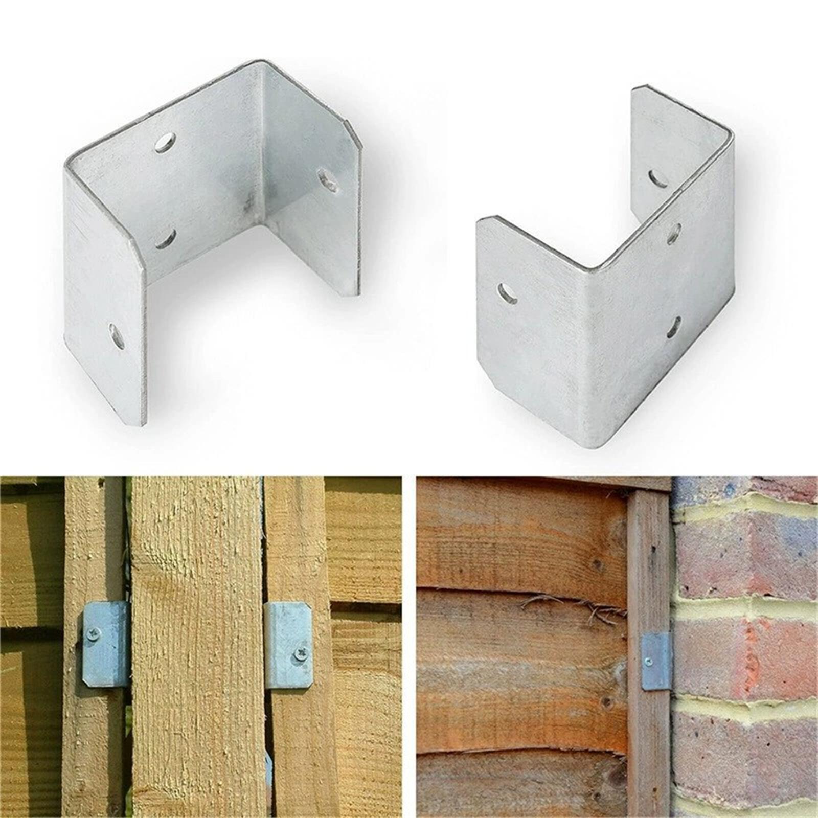

Fence Panel Clip 44mm Galvanised Steel Bracket Holder Post Support 2PK S серебряный