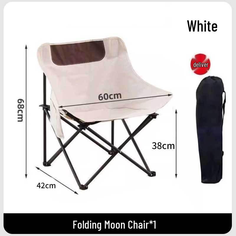 Convenient Outdoor Folding Moon Chair: Lightweight & Portable for Camping, Fishing, Beach & Picnic