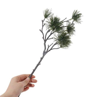 Green Artificial Pine Branch Plastic Luxury Pine Trees Plants Realistic Elegant Fake Plants Holiday Party Wedding