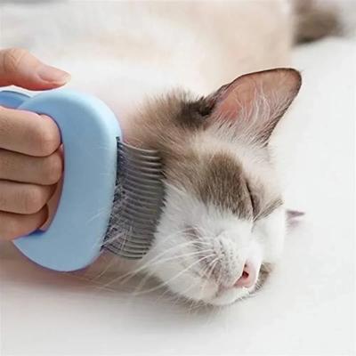 1pc-Shell Shaped Dog Grooming Brush for Hair Removal Cat Massage Cleaning Tool with Comfortable Handle Pet Care Supplies