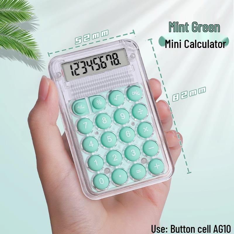 

Компактный прозрачный мини-калькулятор для детей и офисного использования