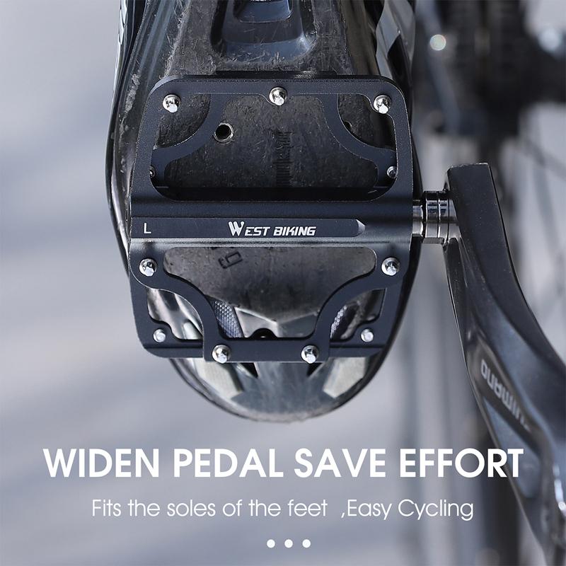 WEST BIKING Bicycle Ultralight Pedal 3 Bearing Pedals Aluminum Alloy CRMO Cycling Footboard for BMX MTB Bike Pedals Accessories