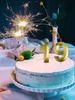 1pc-Birthday Candles, Cake Digital Candles, Sparkling Cake Top Decorations for Parties, Weddings, and Birthday Decorations