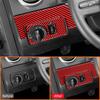 Soft Carbon Fiber Auto Headlight Head Light Lamp Buttons Switch Panel Decoration Sticker For Ford Mustang 2005-2009 Accessories