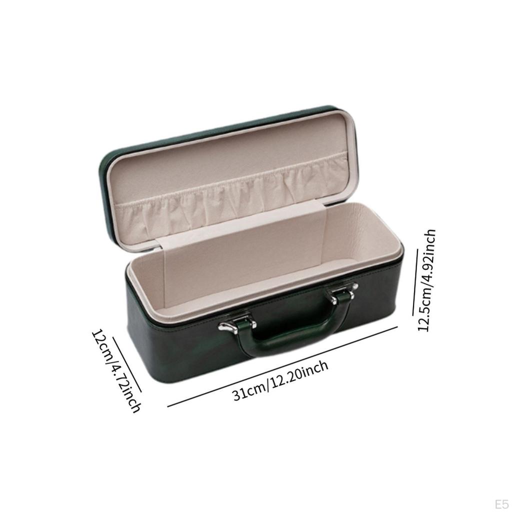 Jewelry Storage Box Bracelets Display Holder with Handle Elegant Spacious Necklace Bracelet Case