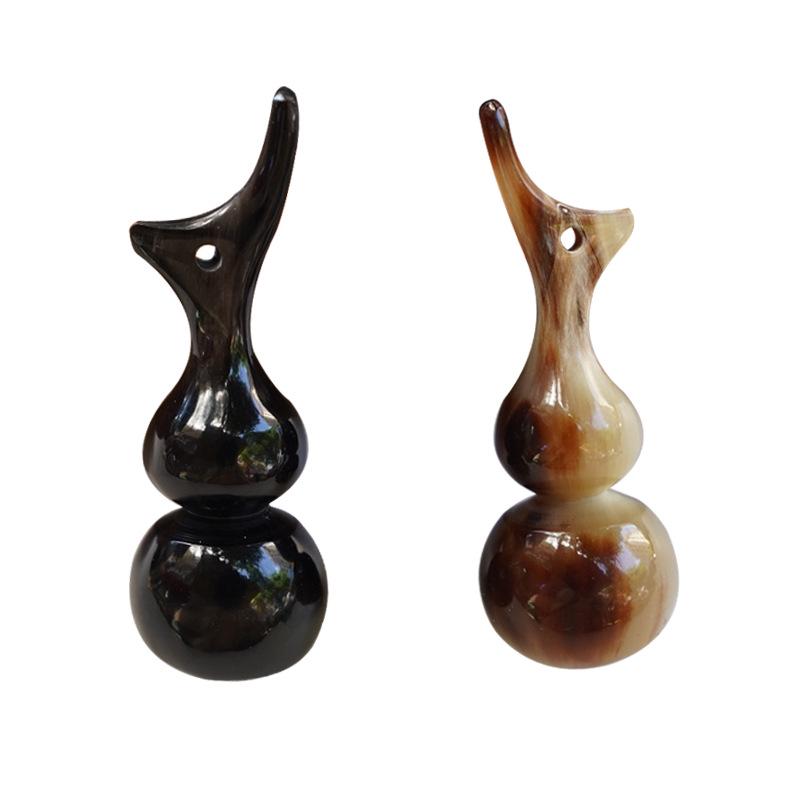 Ox Horn Gourd Keychain & Necklace Pendant Charm