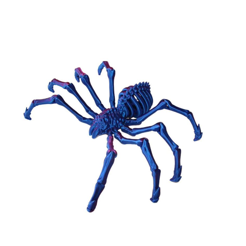 

3D-печать Ад Скелет Тарантул Сустав Активный Сокращение Паук Модель Игрушка Украшения Подарок На День Рождения фиолетовый