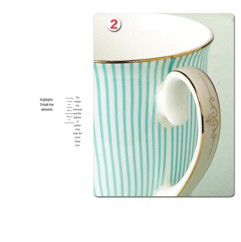 Serie a righe: Tazza in Bone China Placcata Oro – Mix & Match