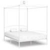 Day and Night - Day and Night Canopy Bed Frame Without Mattress White Metal 180x200cm