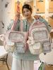 Spring New Student Backpack With Color Block Design And Nylon Material For School Use