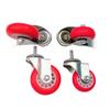 Medium Red Flower Eye Swivel Caster Wheel PVC