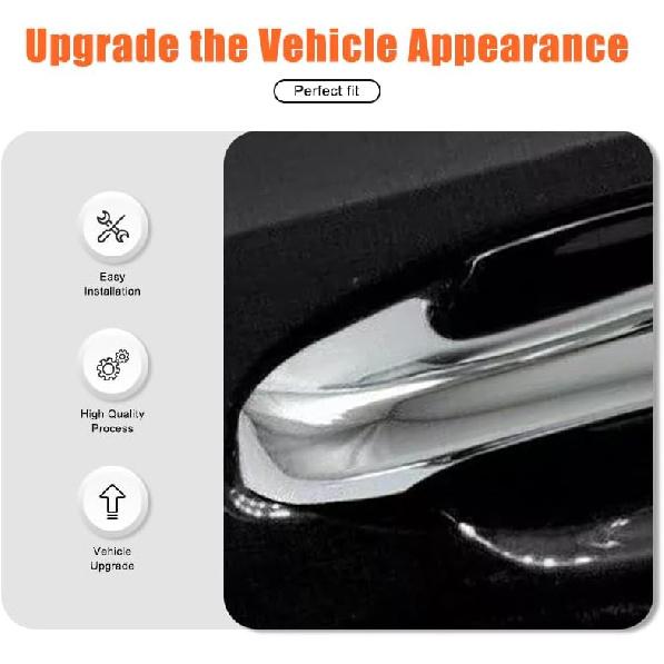 Aunginsy Exterior Door Handle Trim Cover Compatible with Kia Sorento 2021-2025 Car Front Rear Outside Door Handle Panel Anti-Scratch Protector Shell