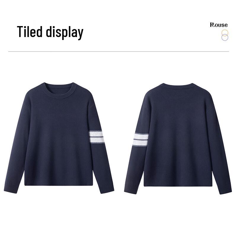 Luotz Men's Thick Winter Round Neck Wool & Cashmere Sweater