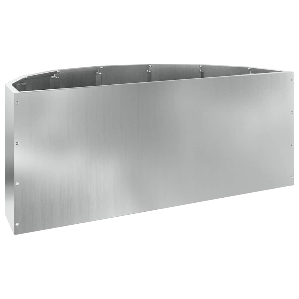 Plant Pot Silver 90 X 45 X 35 Cm Galvanized Steel