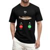 T-shirt da uomo alla moda con stampa, girocollo, spalle dritte, manica corta