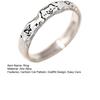 Couple Ring Cartoon Cat Fish Dog Bone Graffiti Design Matte Wavy Edge Textured Surface Finger Ring Non-Oxidizing Jewelry Gift