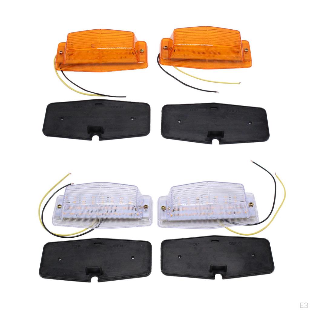 2 Pieces Side Marker Lights 50421113 Lamps Double Burner Pole for Truck