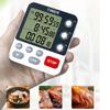 Digitaler Dual-Küchentimer 3 Kanäle Count UP/Down-Timer Kochtimer Stoppuhr Großes Display Einstellbare Lautstärke