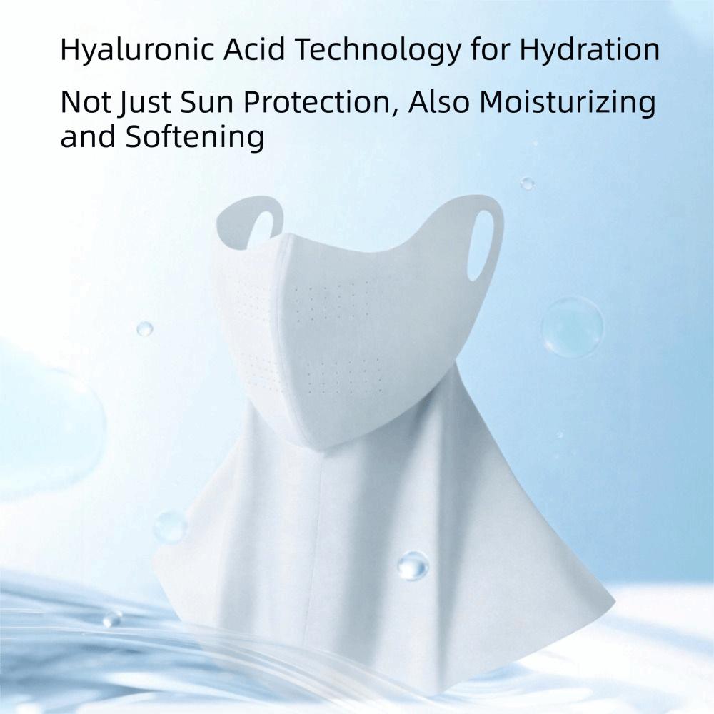 Breathable Ice Silk Mask Neck Anti UV Face Gini Mask Elastic Sunscreen Mask  Golf