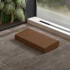 Wedge Meditation Cushion Textured textileCovered Floor Pillow Beige
