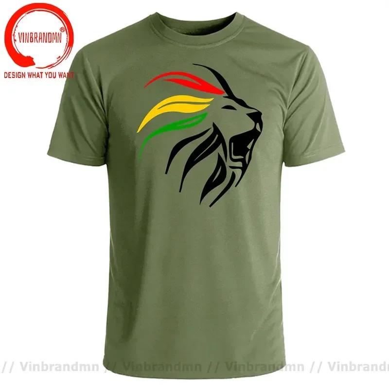 Rasta Lion Rastafari Jamaica Gift For Reggae Lover Tshirt Rasta Lion T Shirt Unisex Hip Hop Streetwear Harajuku Tee Shirt Clothing