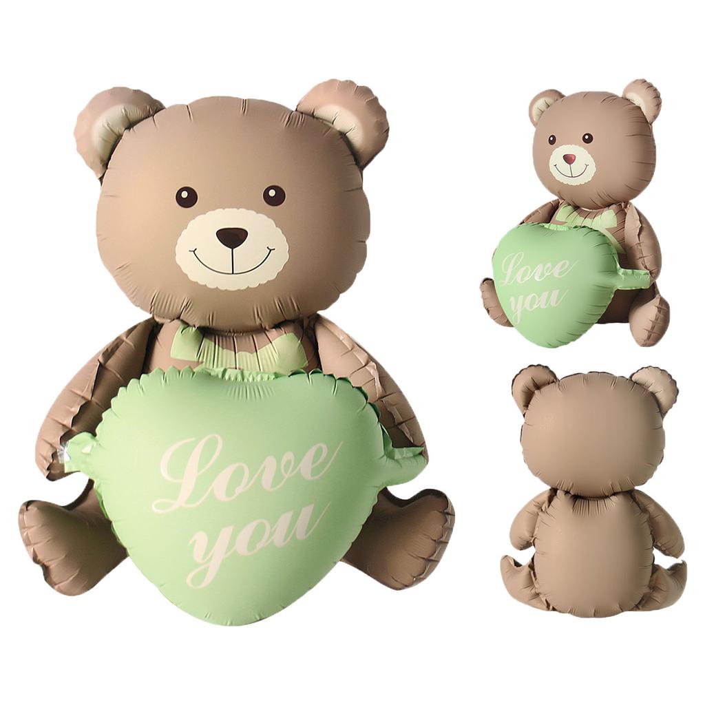 3D Matte Standing Bear Foil Balloons Assembling Boy Girl Baby Bear Ball Wedding Birthday Party Decor Baby Shower Gifts Supplies
