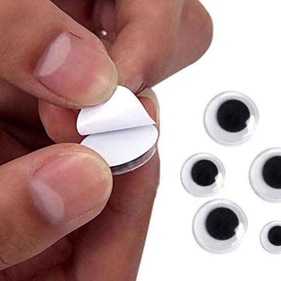 500Mixed Size Self-adhesive Round Wiggle Googly Eyes for Doll