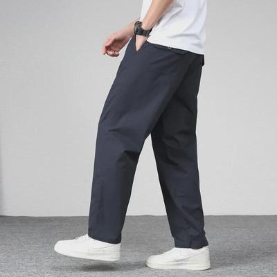 Men's Lightweight Outdoor Multi-Pocket Sports Pants - Loose Fit, Straight Plus Size Trousers