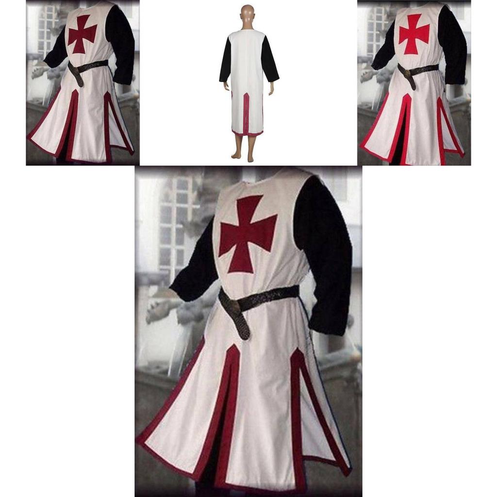 Stylish Medieval Templar Knight Crusader Surcoat Outfit Cosplay Costume