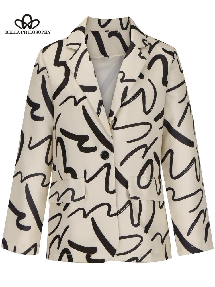 Women Fashion Jacket New Spring Autumn Elegant Leisure Solid Long Sleeved Blazers Fashion Luxury Loose Fit Women Clothing