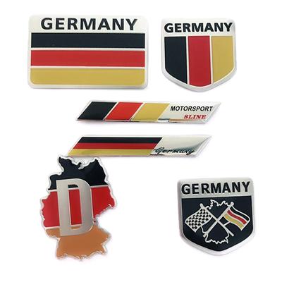 1Pcs Metal 3D Німеччина Німецький прапор Значок Емблема Deutsch Car Sticker Decal