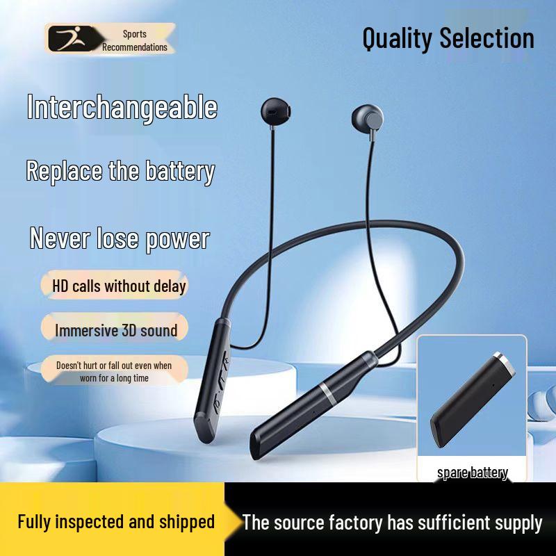 Wireless Bluetooth Neckband Earbuds: Sports In-Ear, Noise-Cancelling, Long Battery Life, New Model