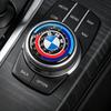 1Pcs Car Multimedia Knob Button Cover Sticker Accessories For BMW G80 G06 G07 G42 G14 G15 G16 F82 F20 F21 F83 M2 M3 M4 M5 M8 F95 SO0