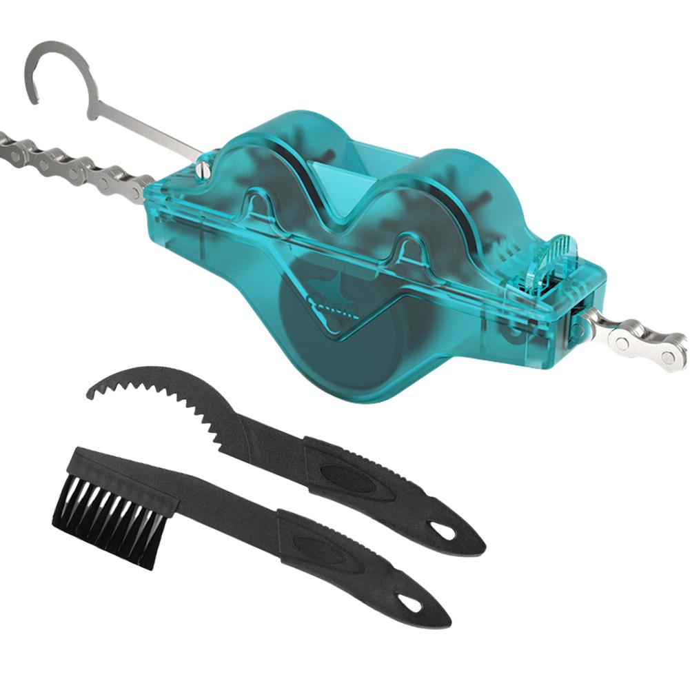 Fahrradkettenreiniger mit Bürste Fahrradkettenreinigungswerkzeug Tragbarer Fahrradkettenreiniger Kettenreiniger für Mountainbikes