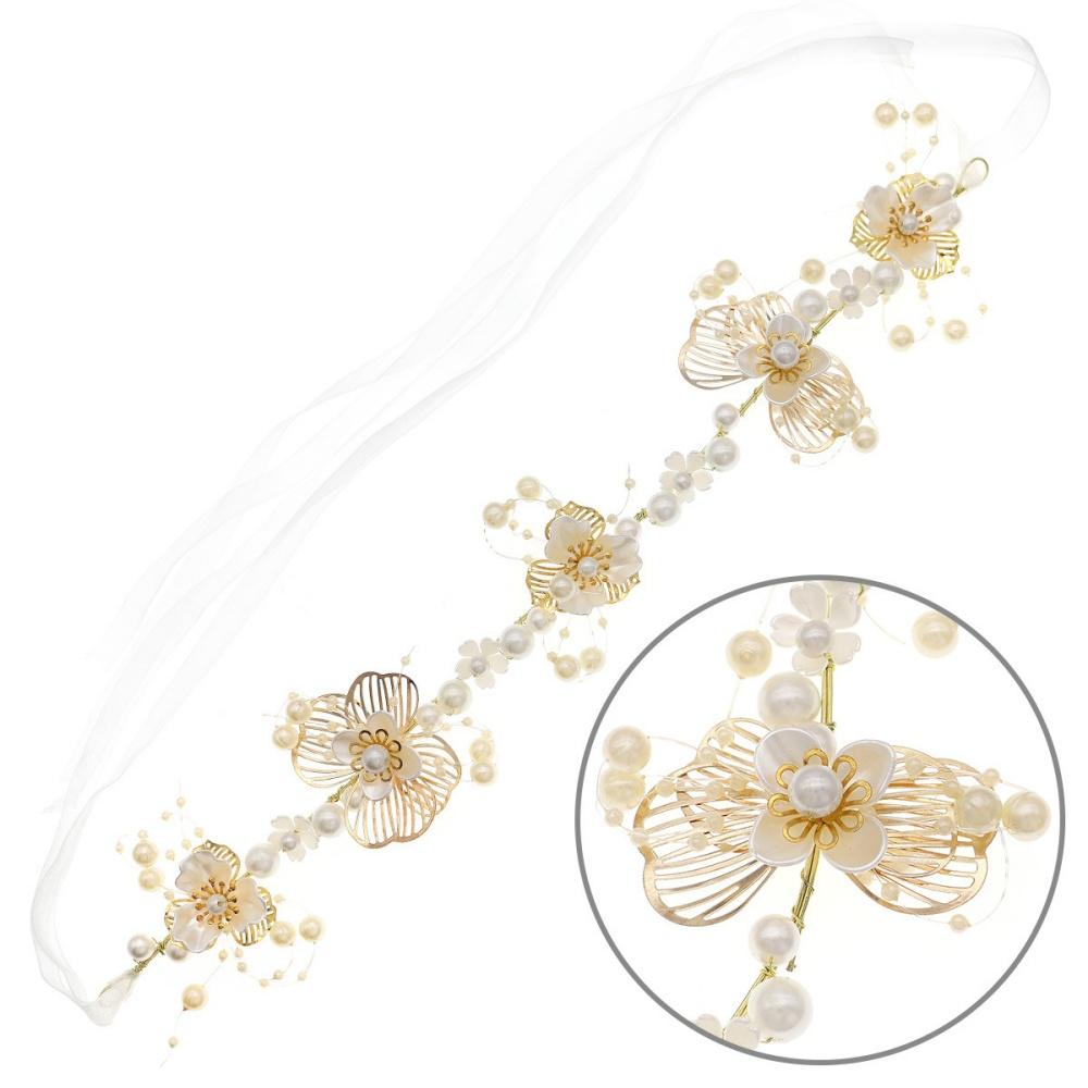 1 Piece Floral Bohemian Headband Fairy Style, Suitable for Bridal Wedding, Flower Girl Hairstyles, Daily Wear, and Holiday Gifts
