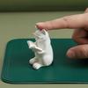3D Printed Reading Cat Figurine, Cute Reading Book Cat Statue with Glasses, Collectible Animal Sculpture for Bookshelf, Desktop Decor, Gift for Cat